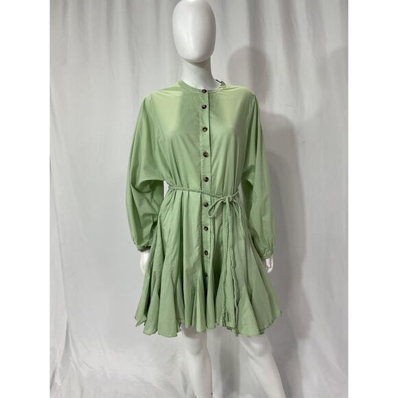 RHODE Green Button-Down Dress - Picture 2 of 5
